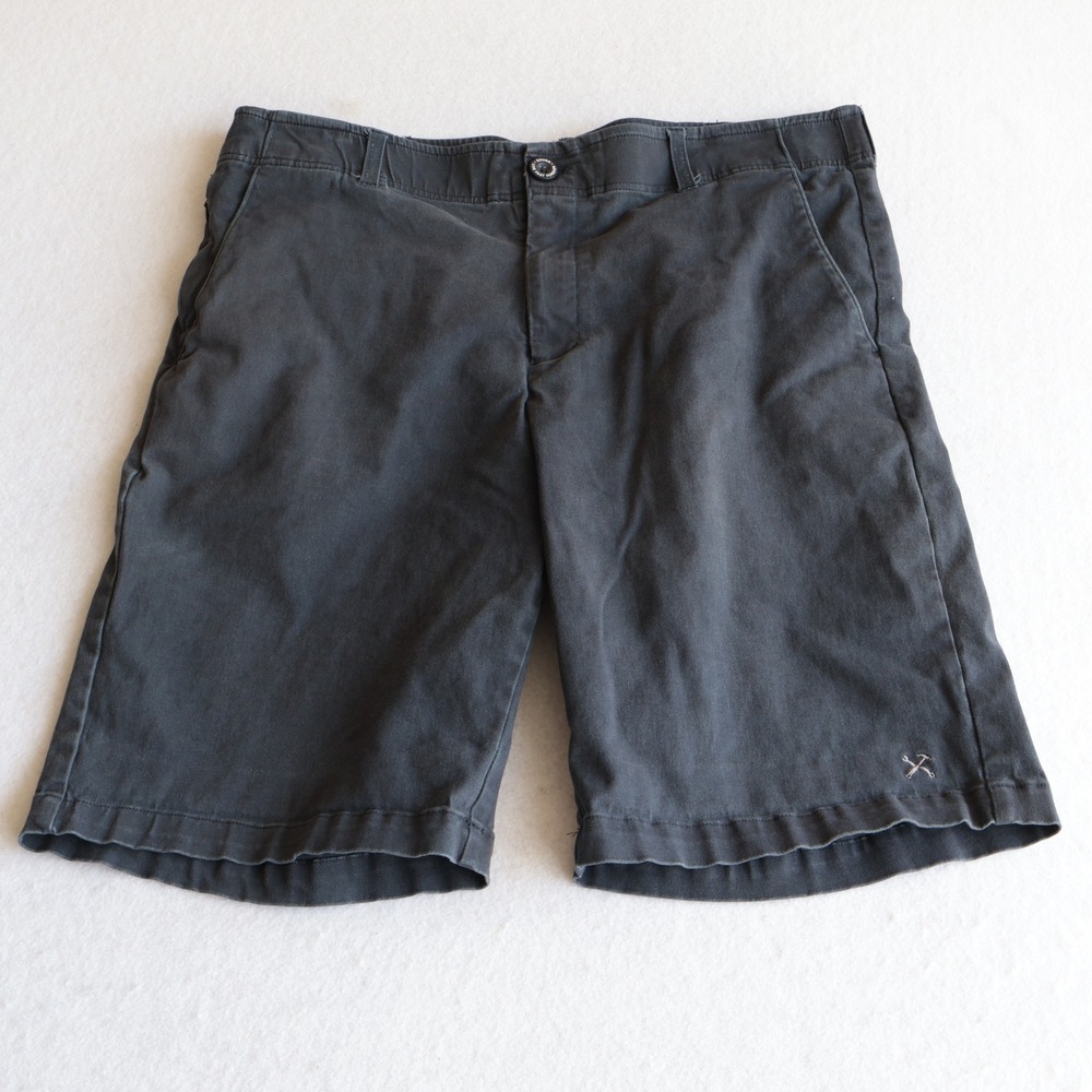 Dixxon D-Flex Chino Shorts Men's Sz 36 Navy Blue Elastic Waistband Work Casual